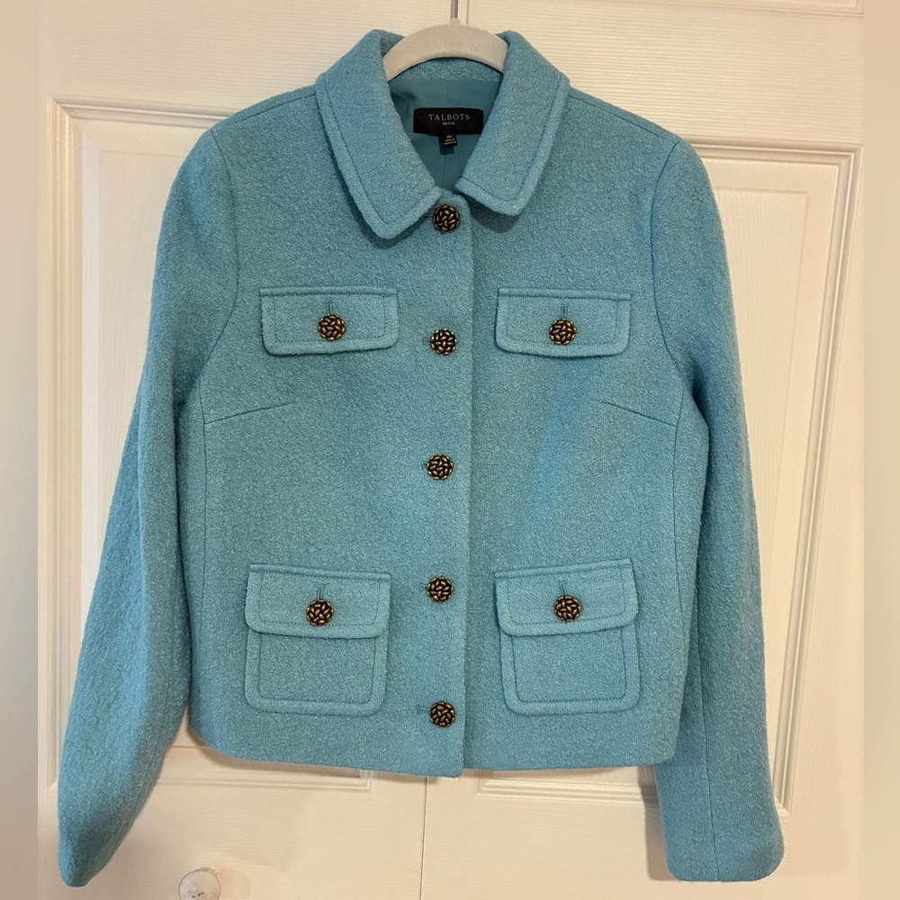 Talbots Women's Blue Blazer Jacket Sz 10P